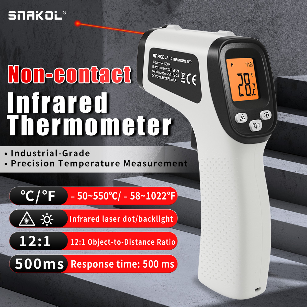 Soap Making Thermometer - SNAKOL SK400A/SK550B Infrared Non-Contact Thermometer Handheld