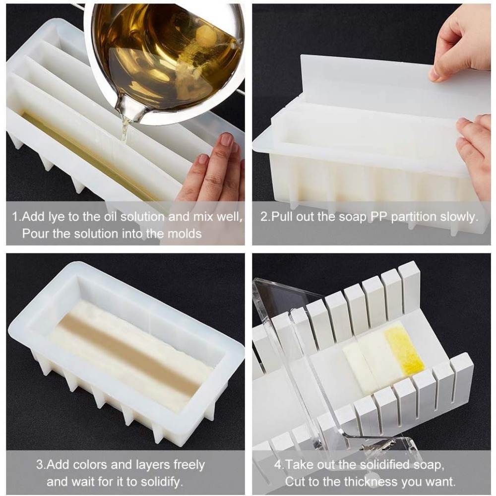 1 Pack 5pcs Silicone Loaf Soap – обзор и цена Soap Making For Beginners Book