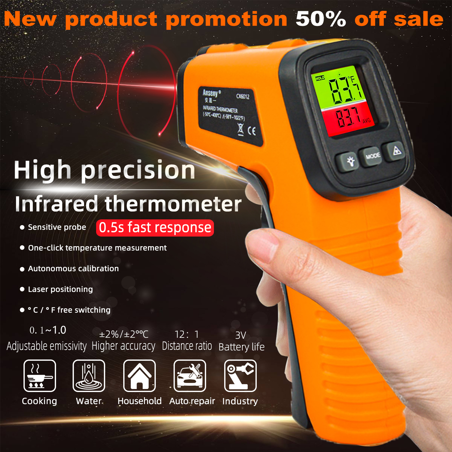 CX6014 Digital Infrared Thermo – обзор и цена Soap Making Thermometer