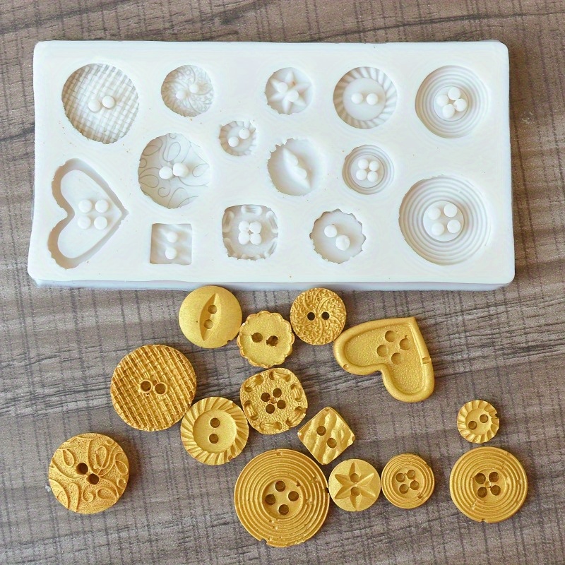 Buttons Shape Silicone Mold Si – обзор и цена Soap Making Silicone Molds