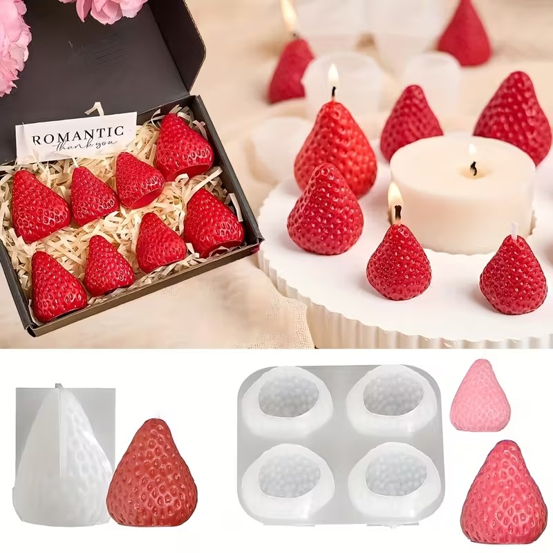 Strawberry Silicone Candle Mol – обзор и цена Soap Making Silicone Molds