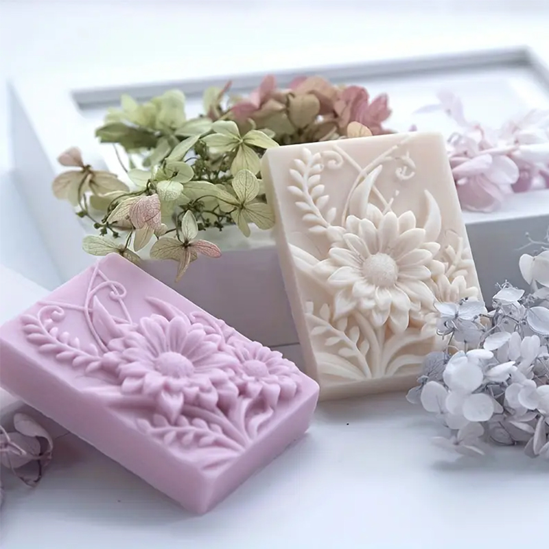 3D Flower Square Soap Silicone – обзор и цена Soap Making Additives