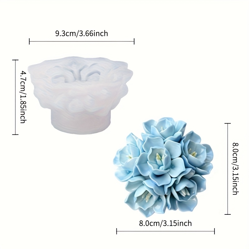 1 Hydrangea Candle Silicone Mo – обзор и цена Soap Making Silicone Molds