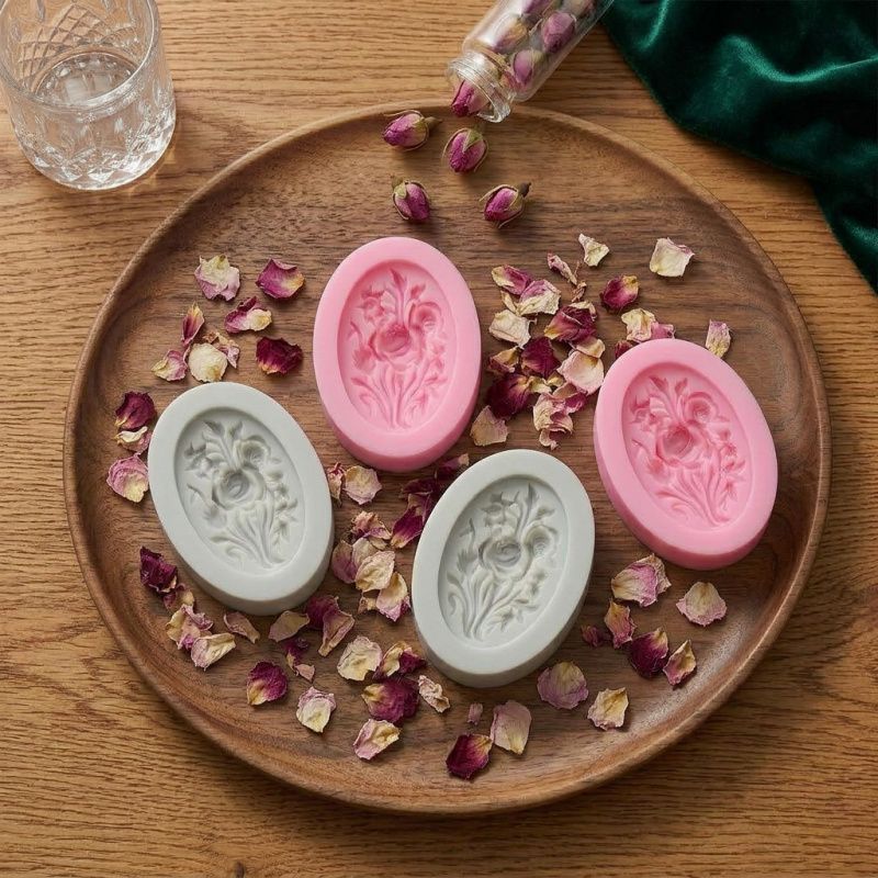 4 Silicone mold with flower sh – обзор и цена Soap Making Silicone Molds