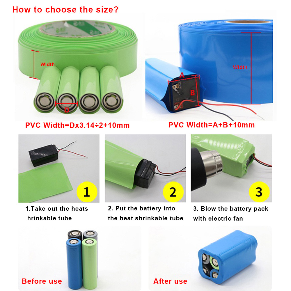 1meter 18650 Lipo Battery PVC  – обзор и цена Shrink Wrap Pvc