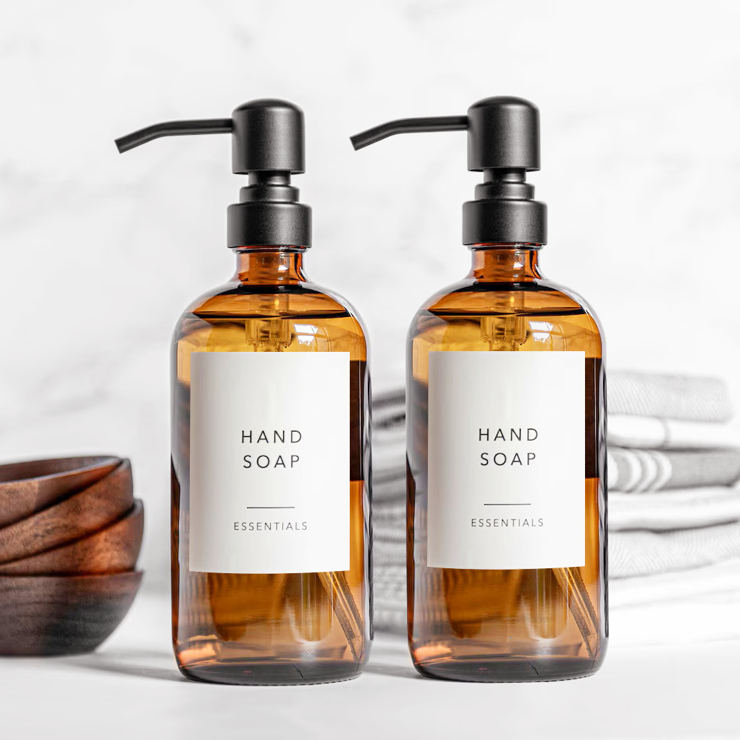 Amber Glass Soap Dispenser wit – обзор и цена Soap Making Pot