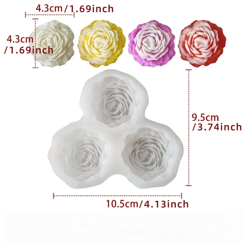 Peony Flower Candle Silicone M – обзор и цена Soap Making Silicone Molds